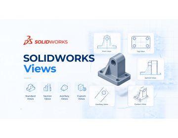 SOLIDWORKS Views: A Complete Guide to Standard, Section, Auxiliary & Custom Views